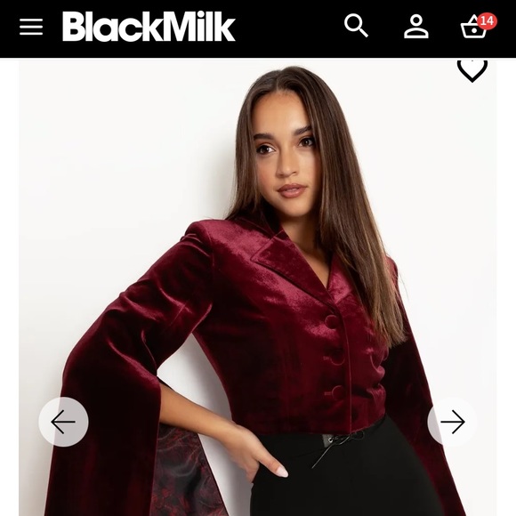 Blackmilk “SOME VELVET MORNING CROPPED JACKET - LIMITED” Size 8 US/12 AUST NWT - Picture 2 of 16